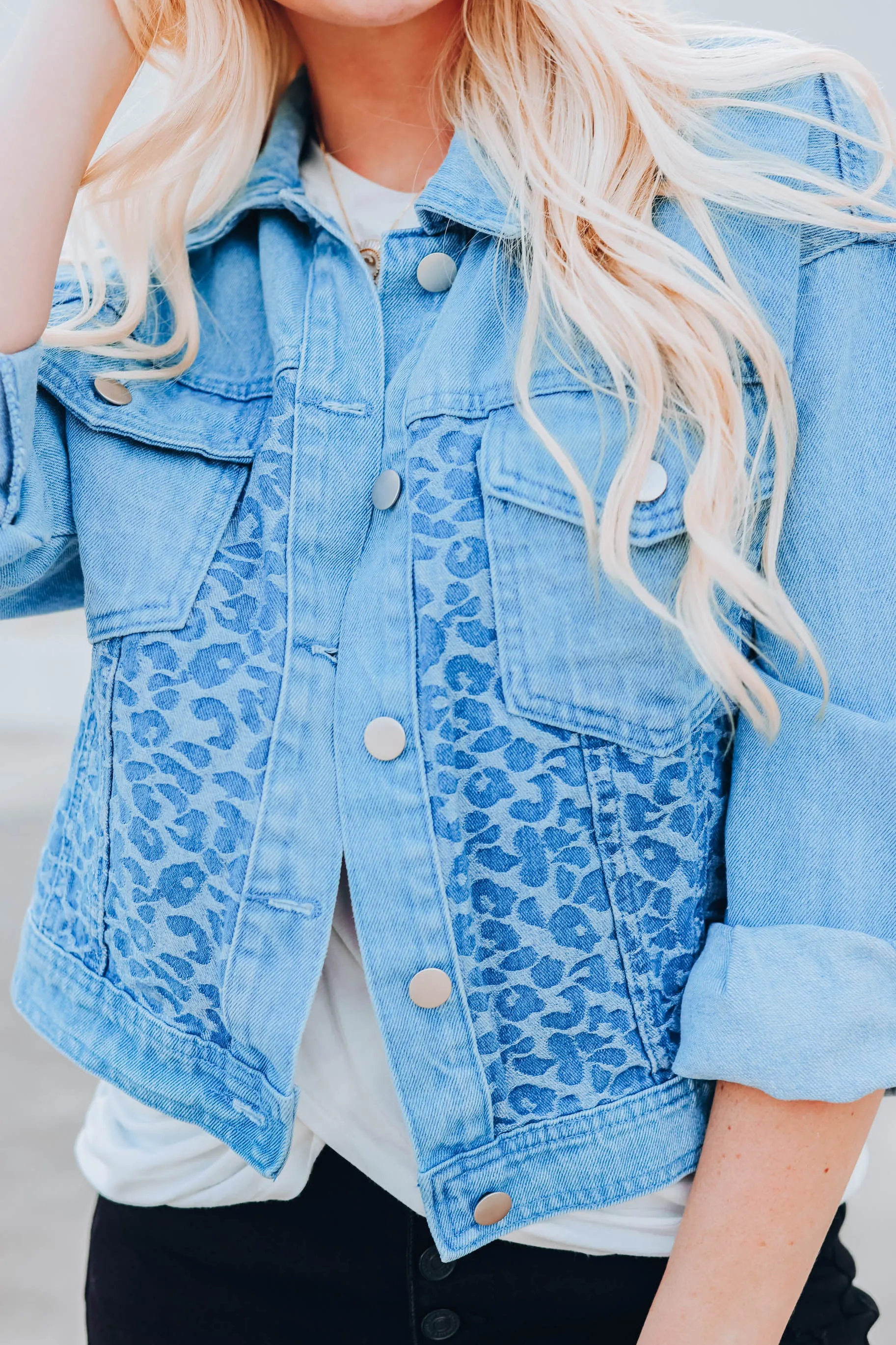 Leopard Dreamin' Denim Jacket