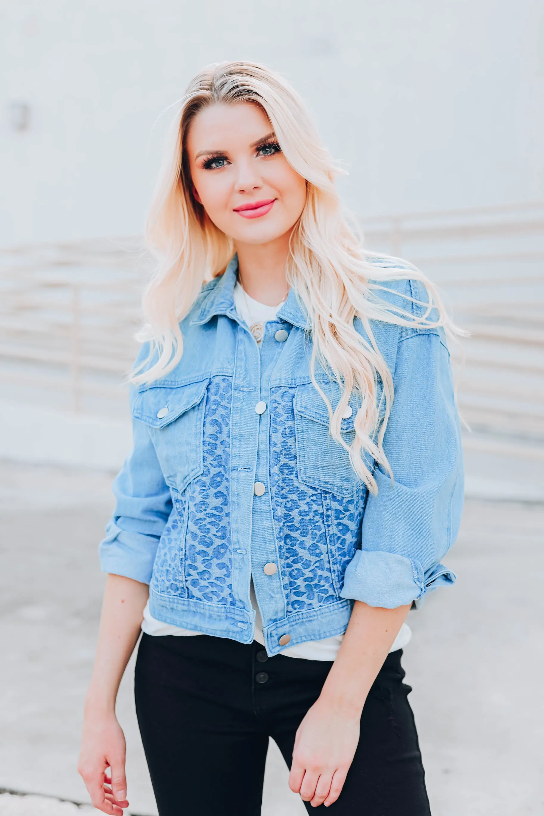 Leopard Dreamin' Denim Jacket