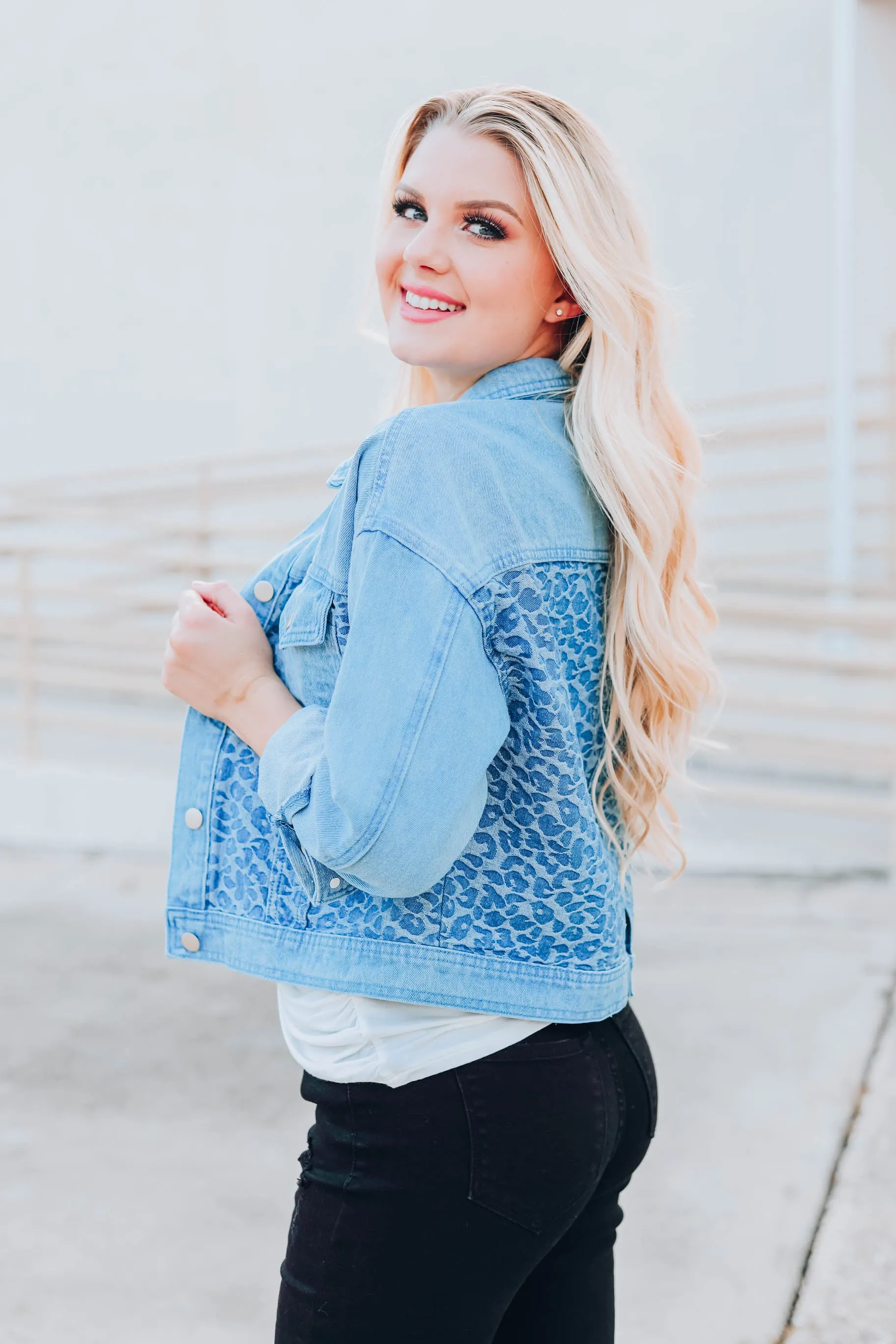 Leopard Dreamin' Denim Jacket