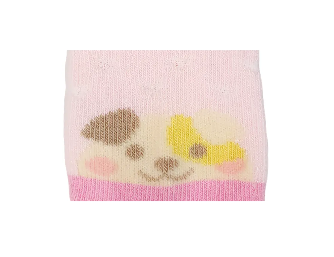 Little Team Cotton Rich Trainer Socks Puppy Pink 6Pk (0-12mths)