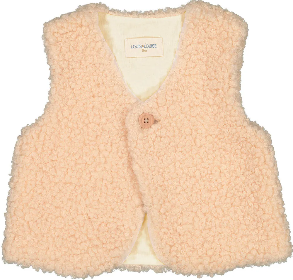 LL Vava Cream Furry Vest