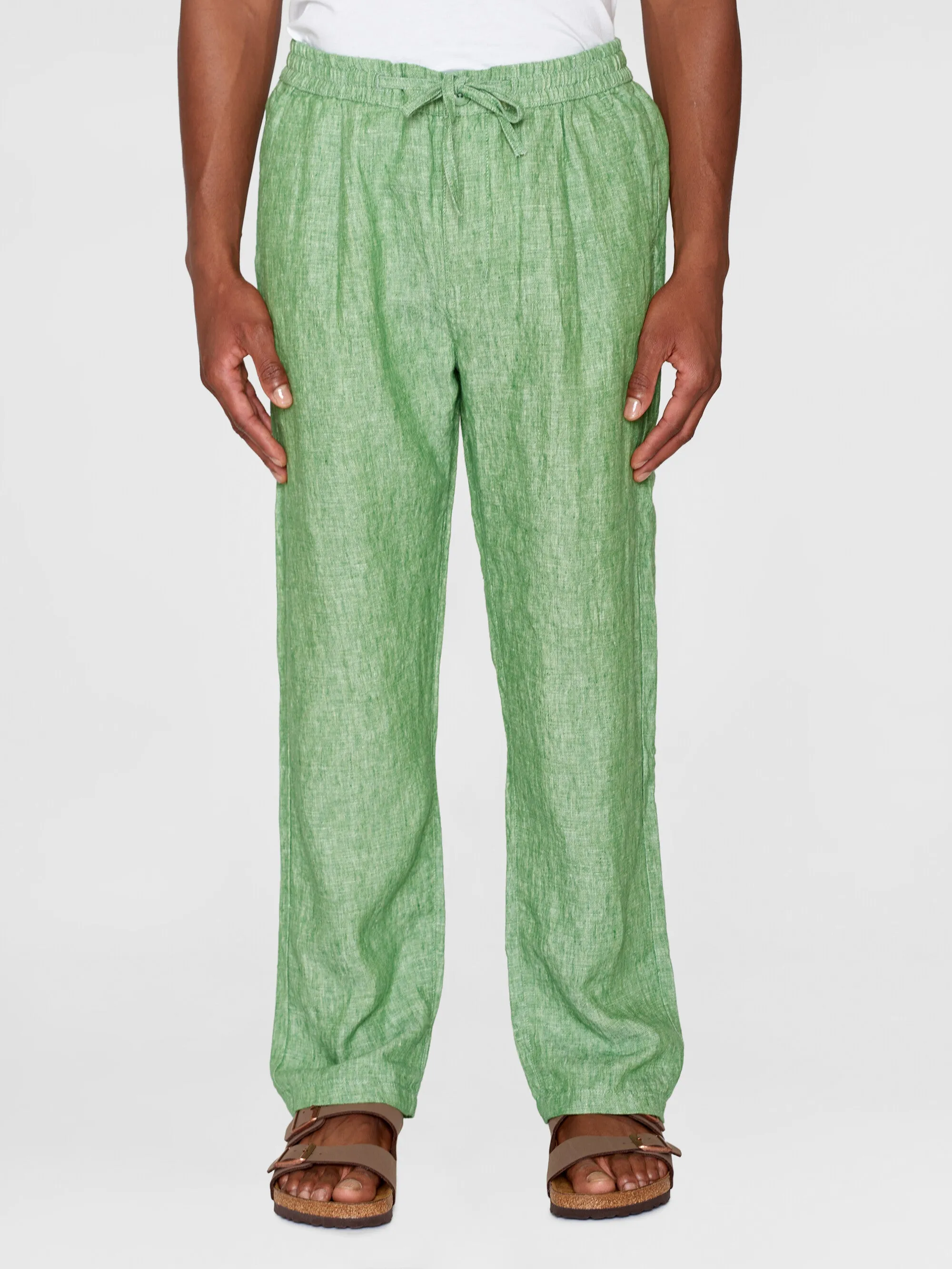 Loose linen pant - Shale Green