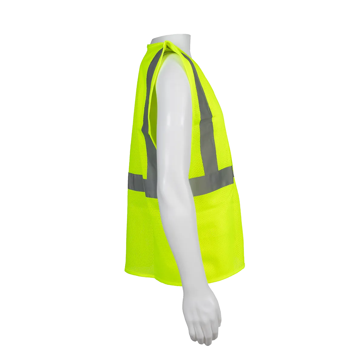 LVM2-EC ANSI/ISEA 107-2020 CLASS 2 Lime Mesh Economy Safety Vests Velcro Closure