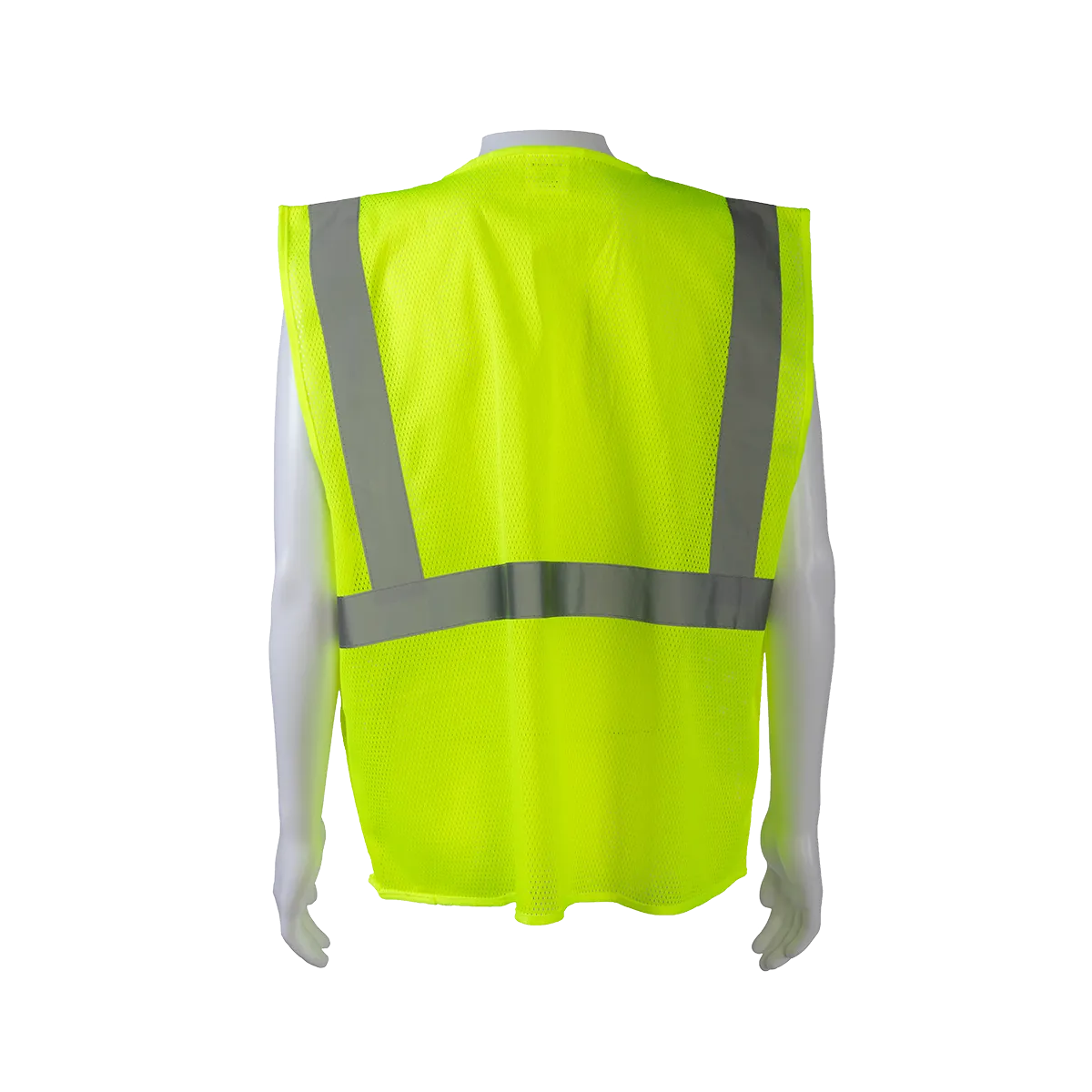 LVM2-EC ANSI/ISEA 107-2020 CLASS 2 Lime Mesh Economy Safety Vests Velcro Closure