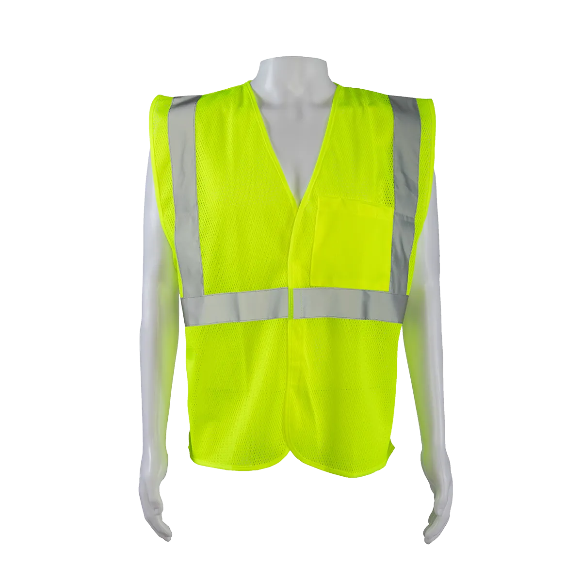 LVM2-EC ANSI/ISEA 107-2020 CLASS 2 Lime Mesh Economy Safety Vests Velcro Closure