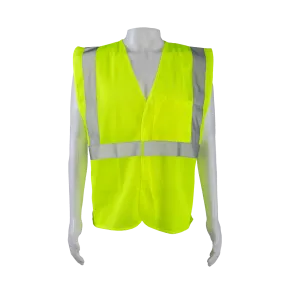 LVM2-EC ANSI/ISEA 107-2020 CLASS 2 Lime Mesh Economy Safety Vests Velcro Closure