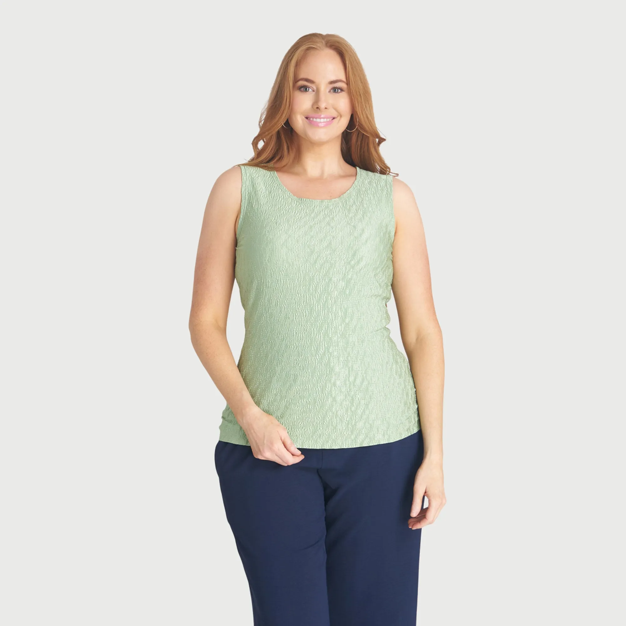 Maeve Dusty Sage Sleeveless Top