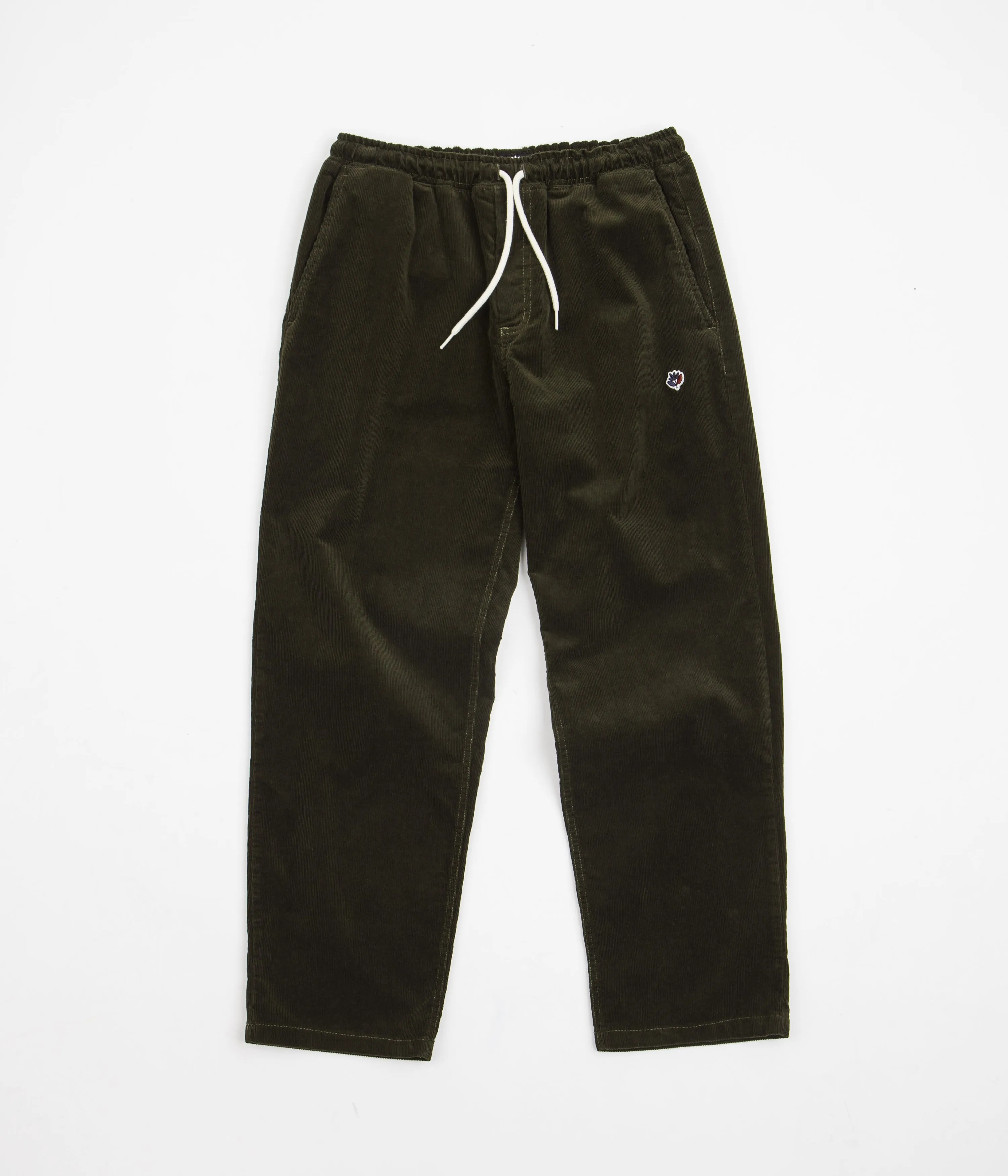 Magenta Loose Cord Pants - Green