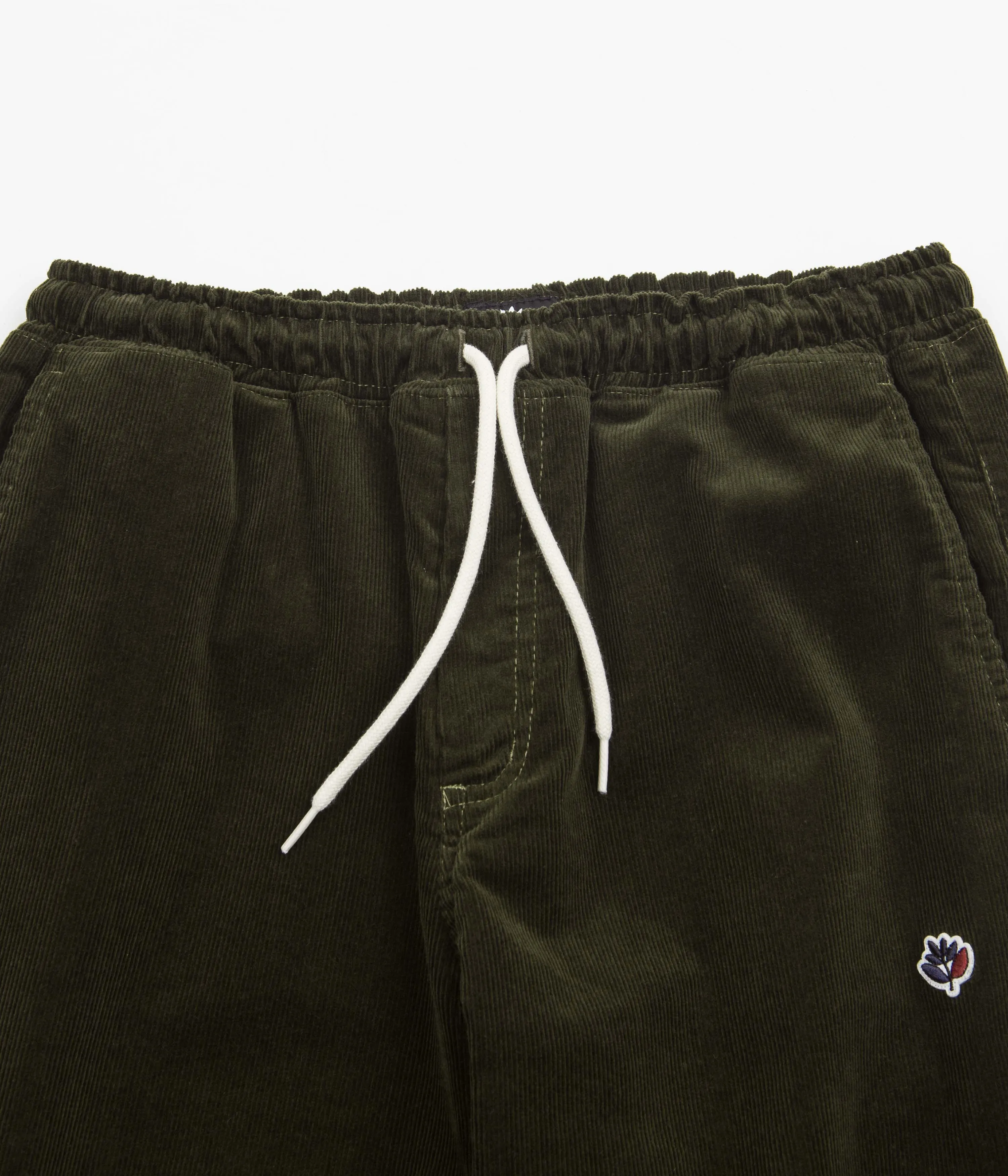 Magenta Loose Cord Pants - Green