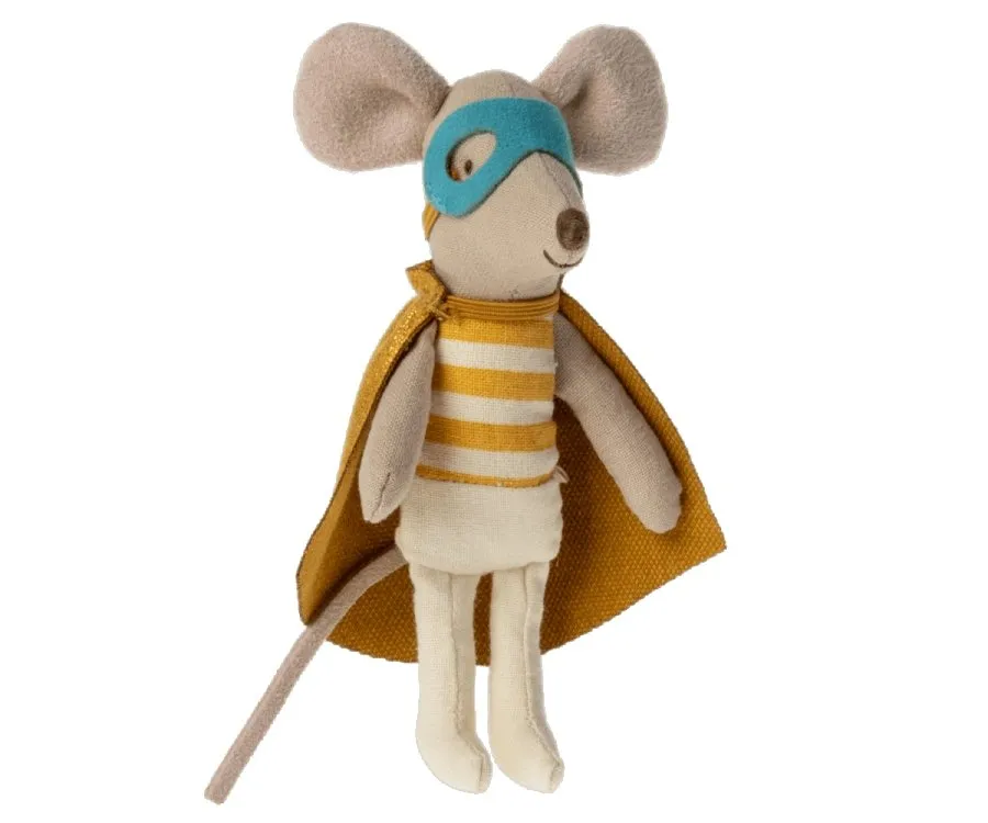 Maileg | Superhero Mouse, Little Brother in Matchbox