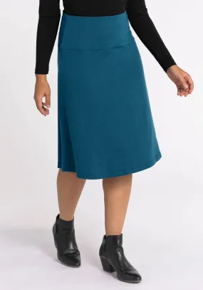 Marilyn Flowy Midi Skirt - Real Teal