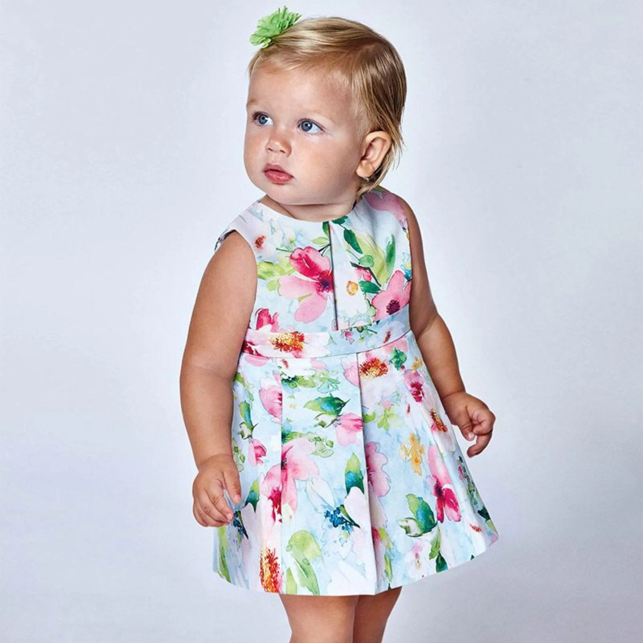 Mayoral Baby and Toddler Girls Ecofriends Ottoman Floral Dress