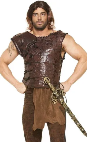 Medieval Plus Size Mens King's Armour Costume Vest