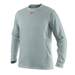 Milwaukee 411G-M WORKSKIN Light Weight Long Sleeve Shirt, Gray, Medium