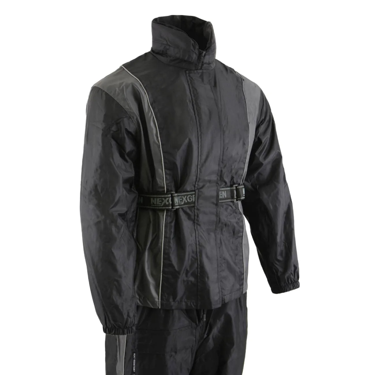 Milwaukee Leather SH2225L Women's Black and Grey Waterproof Rain Suit with Reflective Piping