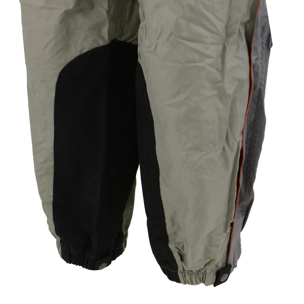 Milwaukee Leather SH2336SGO Women's Gray and Orange Rain Suit Water Resistant with Reflective Piping