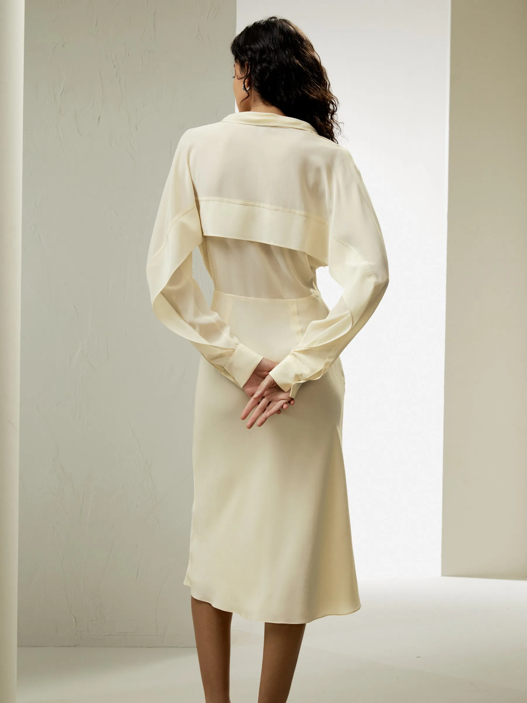 Minimalist Silk Midi Dress