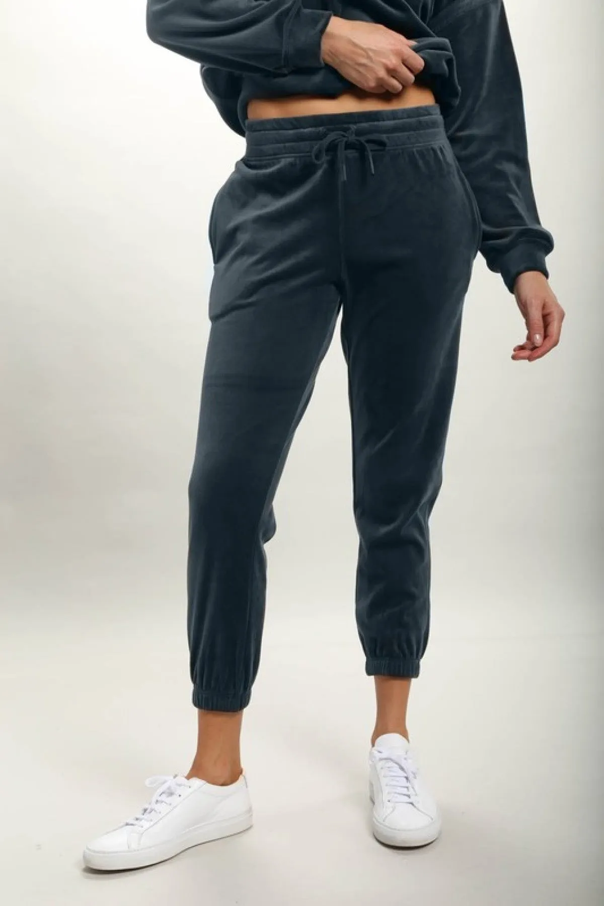 Mono B "Cloud Comfort Joggers"Velour Joggers With Drawstring Waist