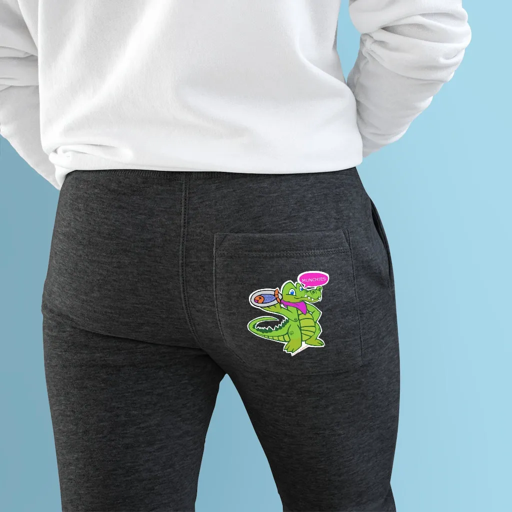 Munchies the Crocodile Premium Fleece Joggers