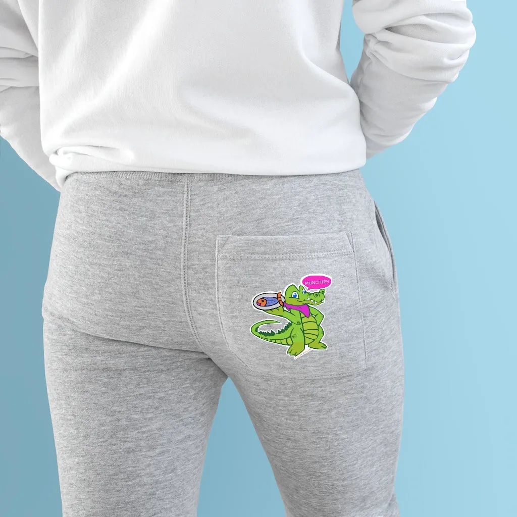 Munchies the Crocodile Premium Fleece Joggers