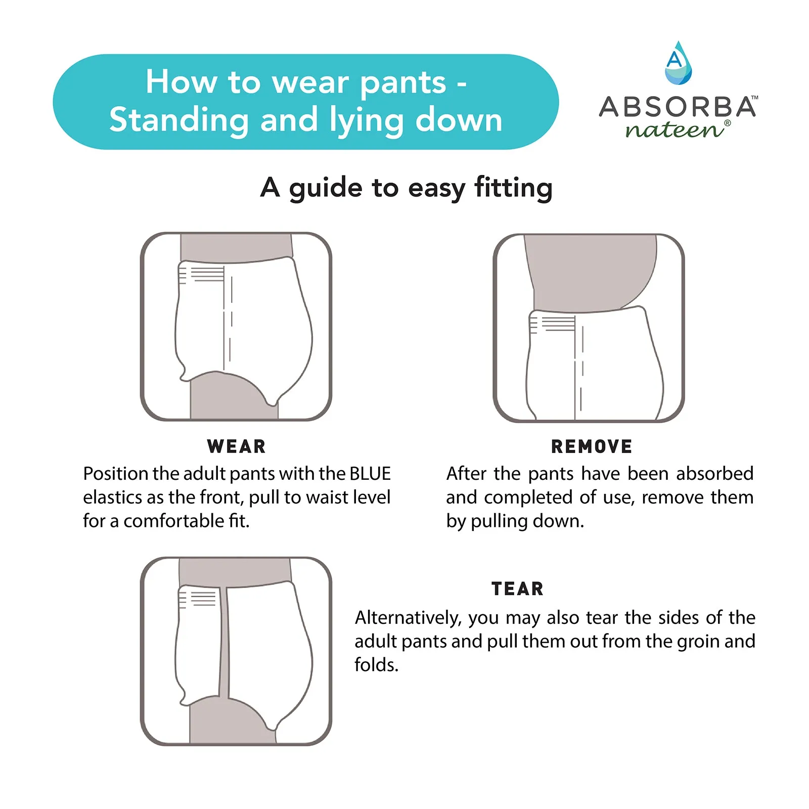 Nateen Afina Plus Pull Up Adult Pants 8s (Carton of 8) - XL