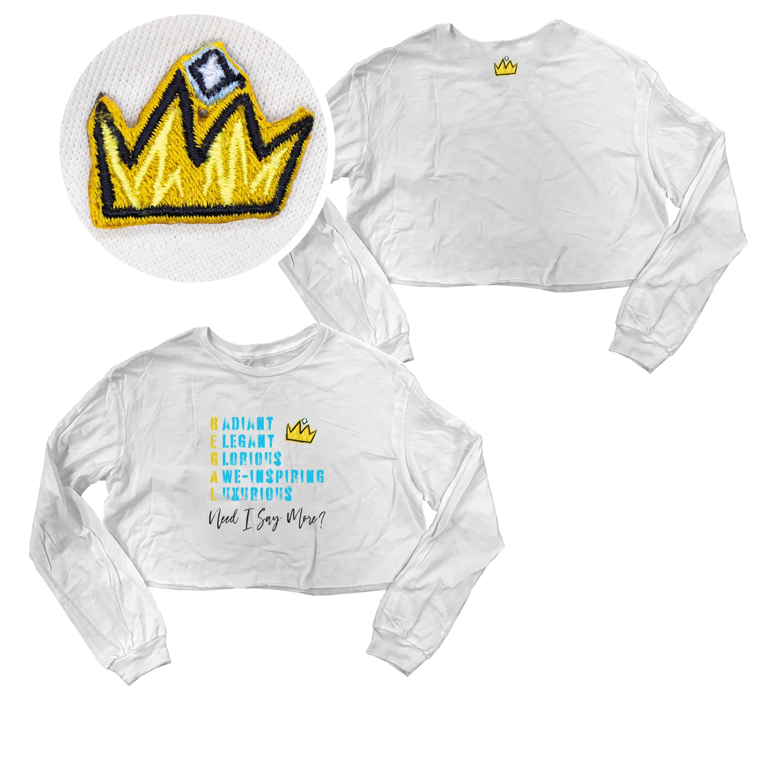 Need I Say More Cropped Long Sleeve