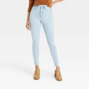 New - Women's High-Rise Skinny Jeans - Universal Thread Light Blue 4 Short