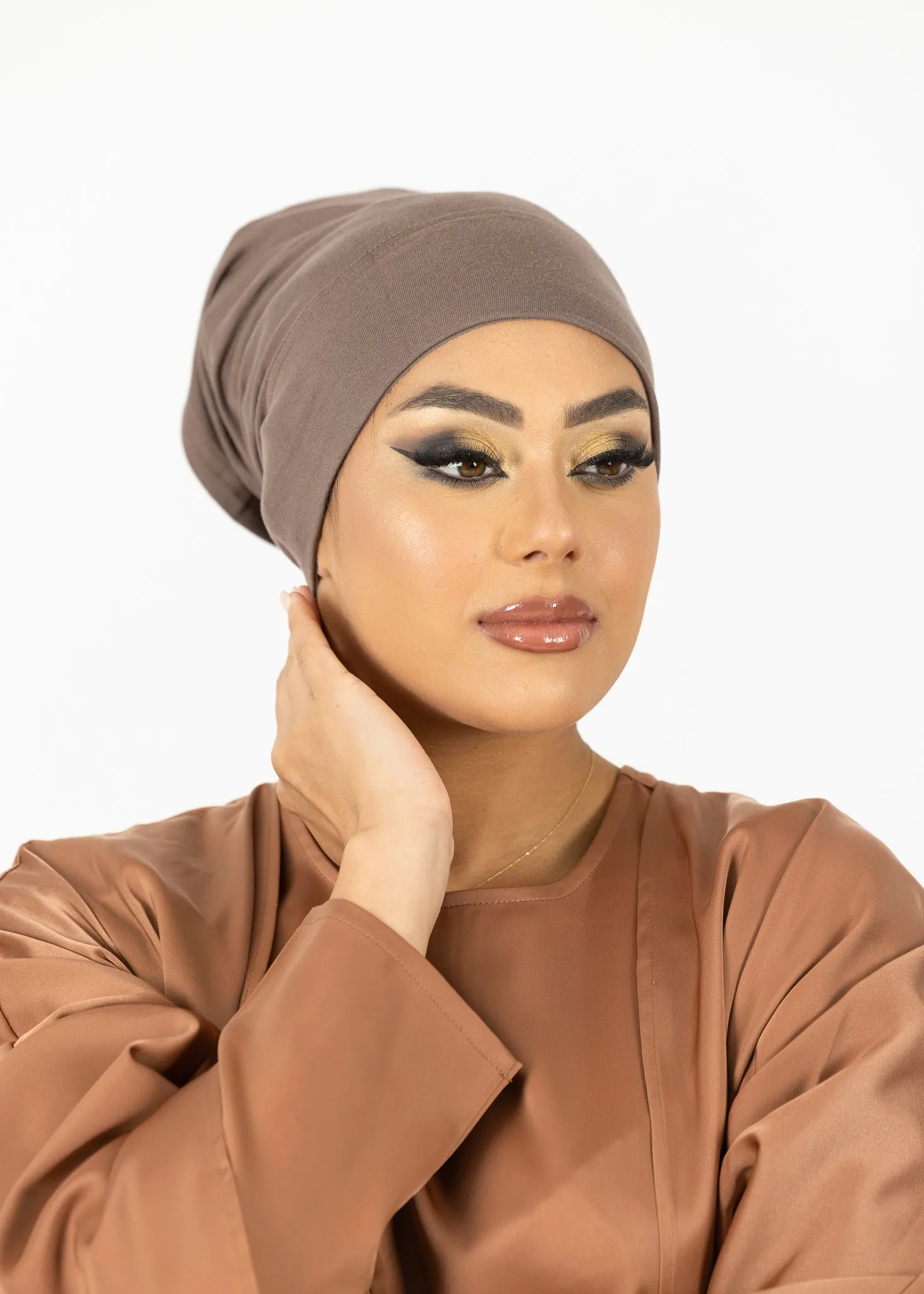 Non Slip Open Cap - Shades of Brown