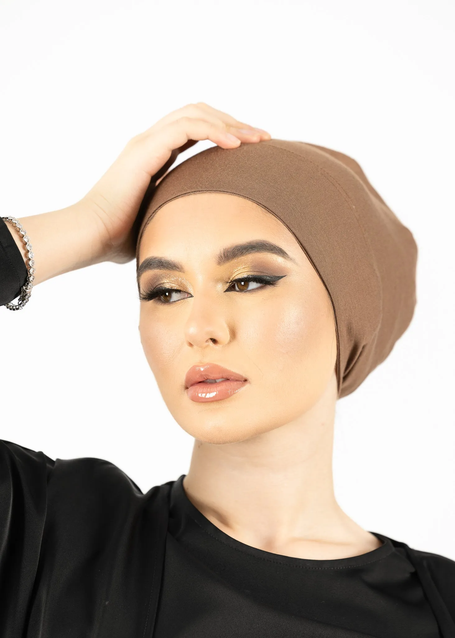 Non Slip Open Cap - Shades of Brown