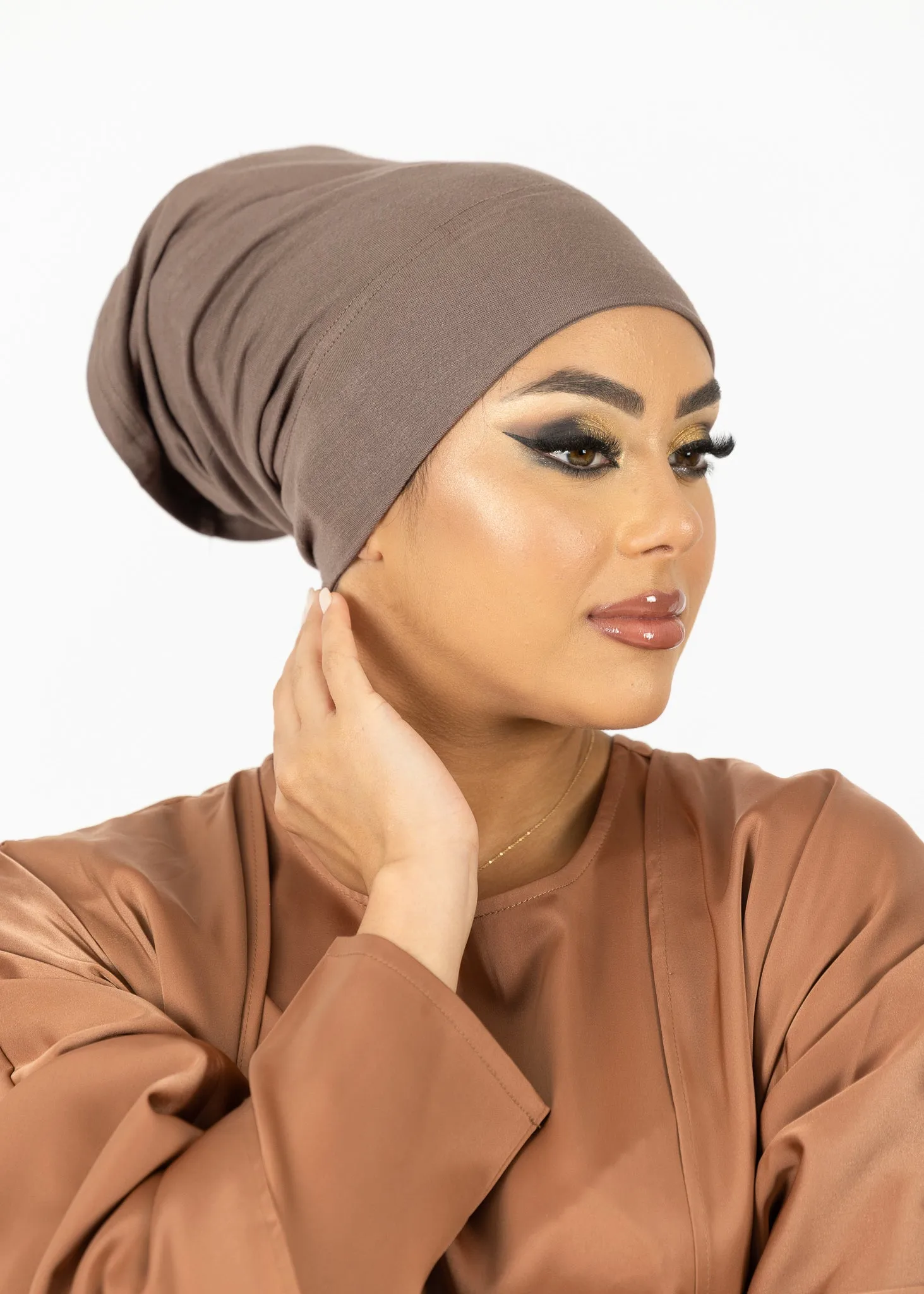 Non Slip Open Cap - Shades of Brown