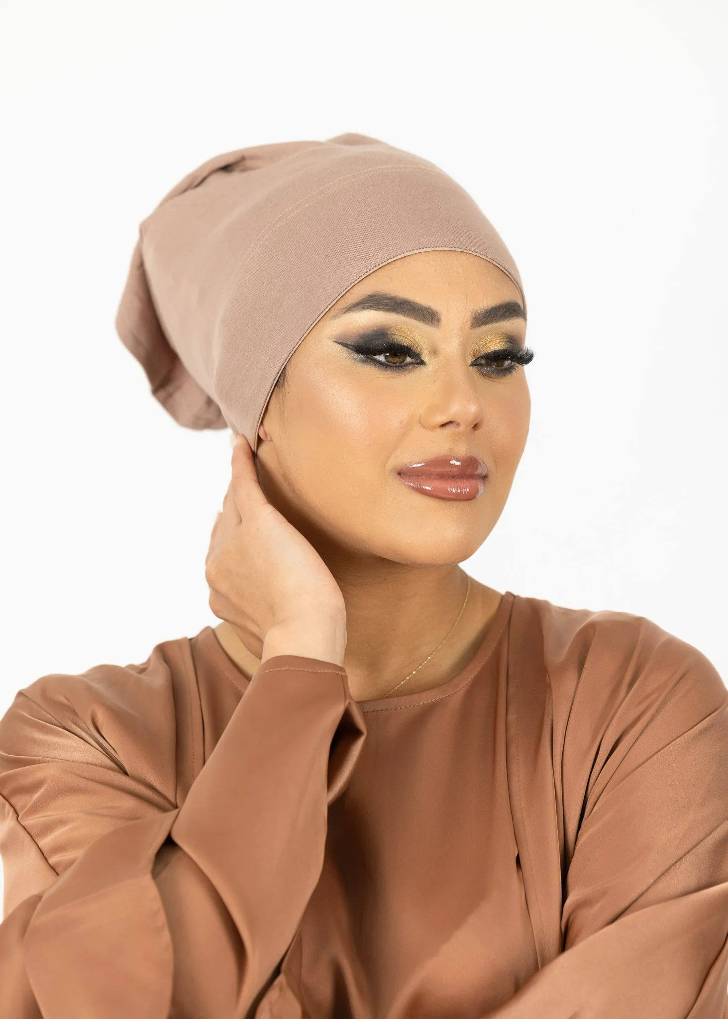 Non Slip Open Cap - Shades of Brown