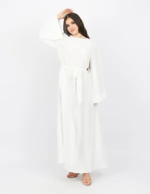 Open Sleeve Abaya - Shades of White