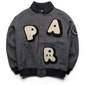 Parra Rounded PAR Varsity Jacket - Dark Grey