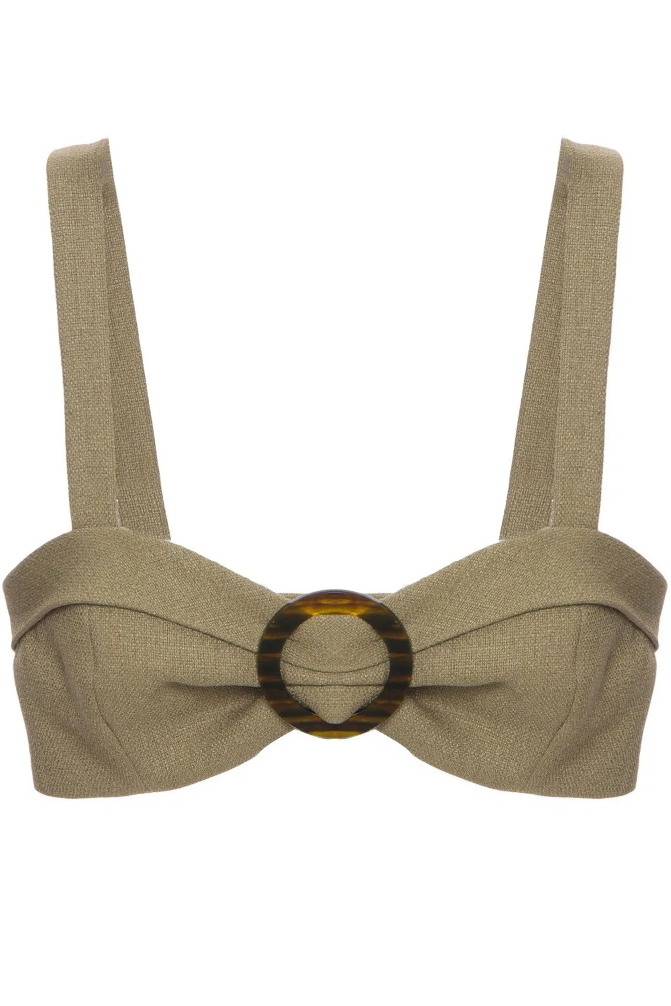 PATBO | Bustier Linen Khaki Top