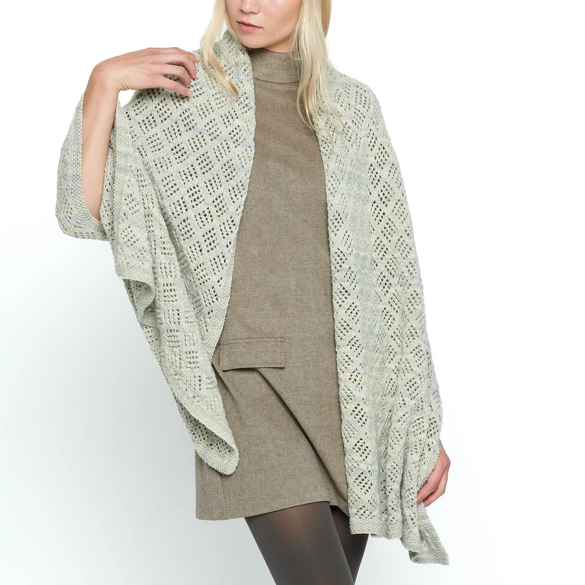 Patons Diamond Lattice Lace Knit Wrap