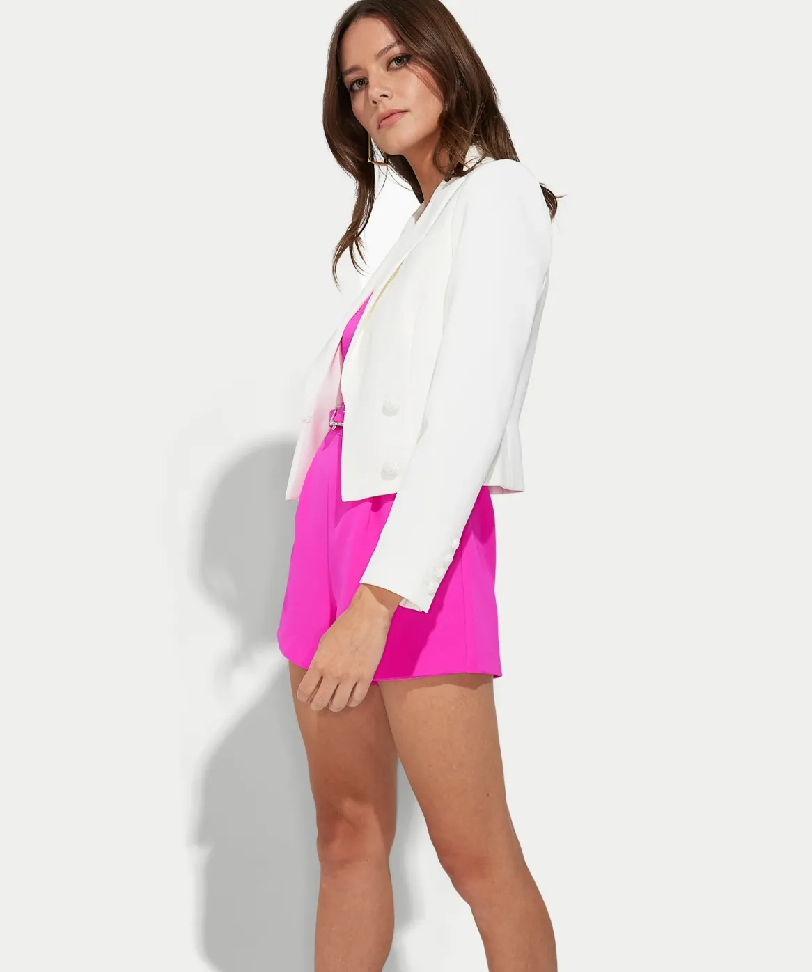 Penn Crepe Blazer - White