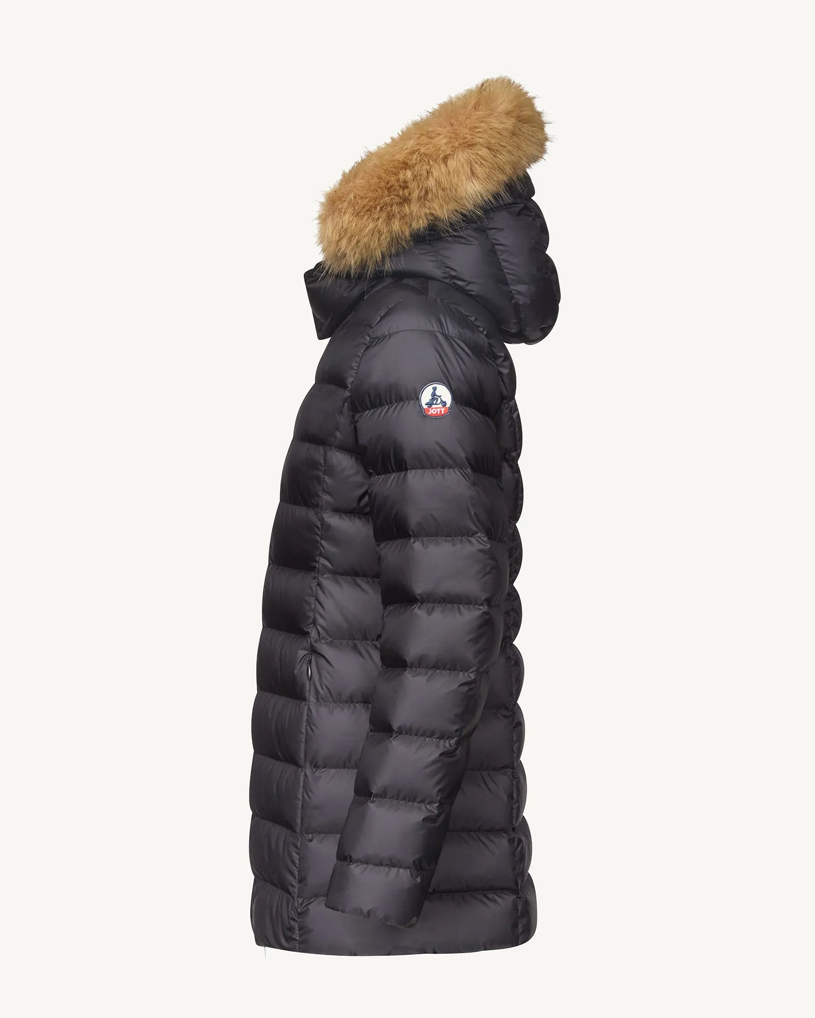 Perle Extreme Cold mid-length down jacket Black