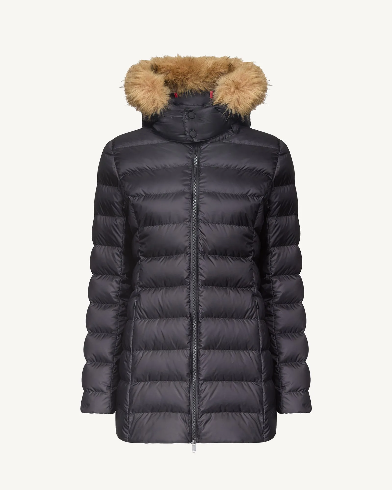 Perle Extreme Cold mid-length down jacket Black