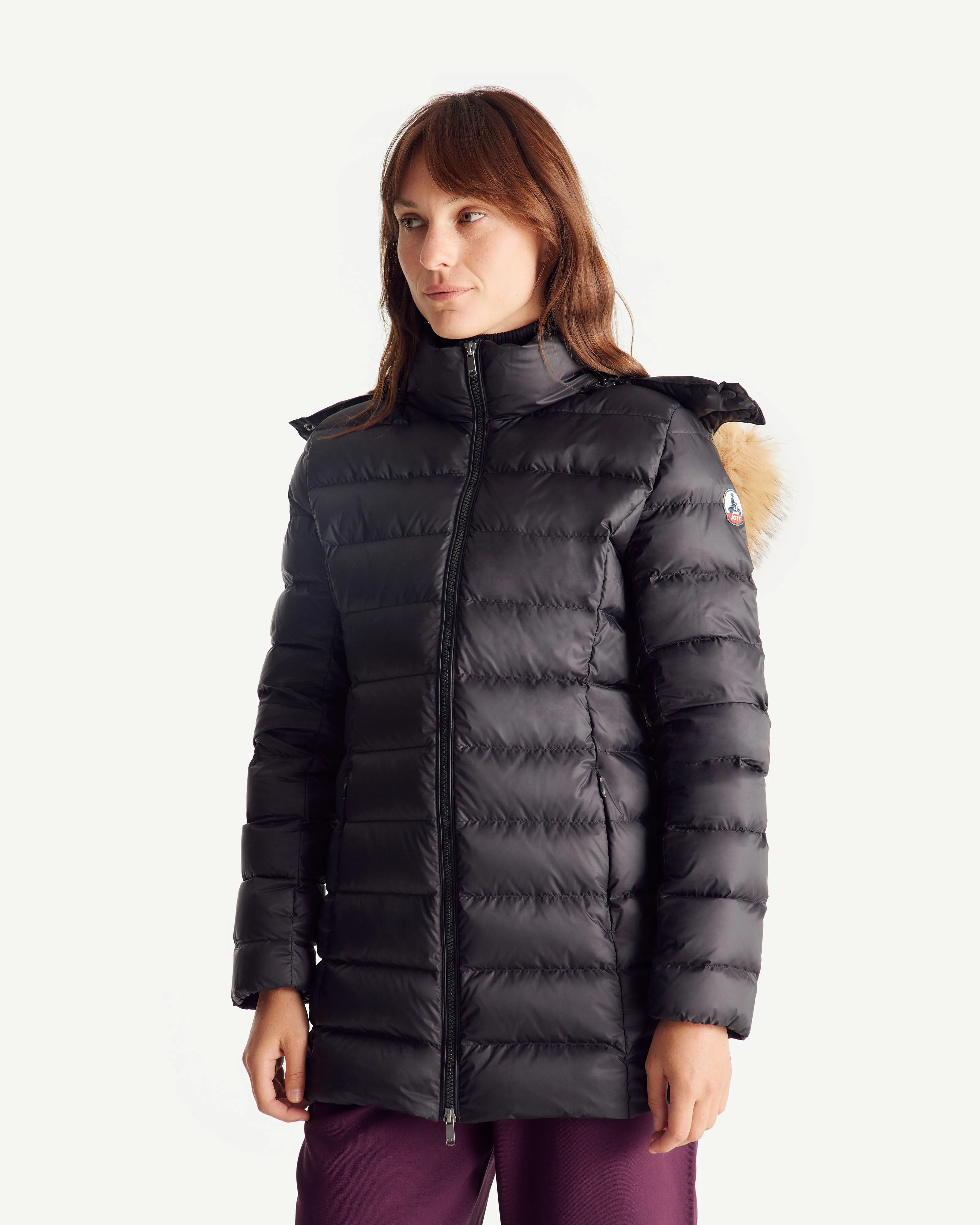 Perle Extreme Cold mid-length down jacket Black