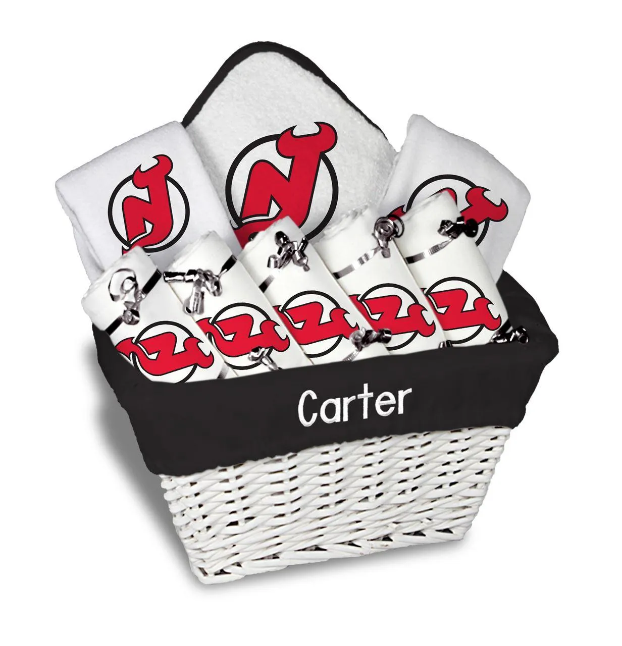 Personalized New Jersey Devils Large Basket - 9 Items