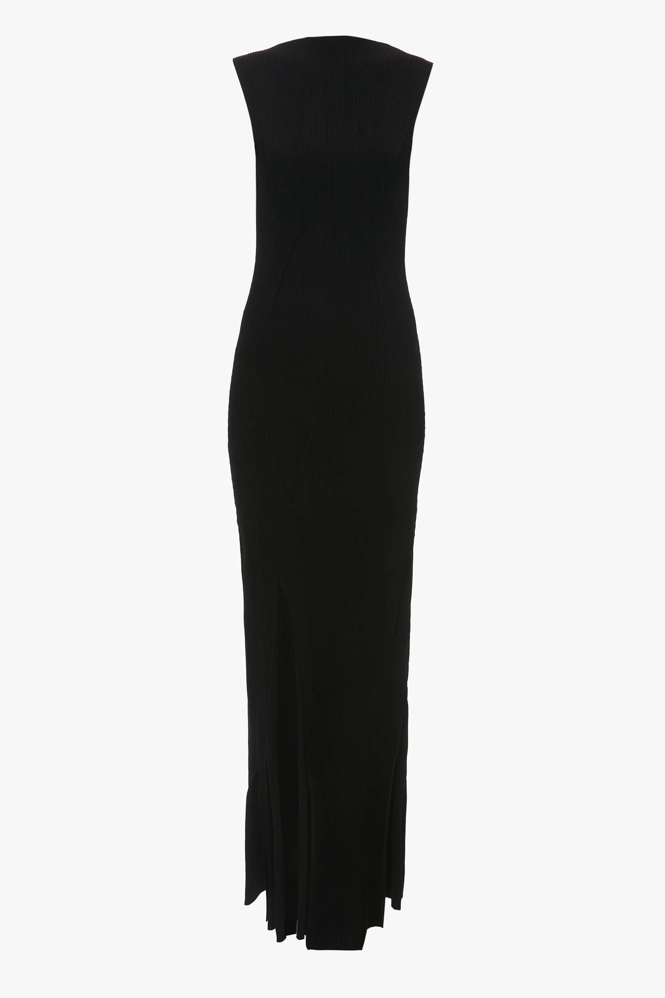 Plait Detail Sleeveless Dress In Black