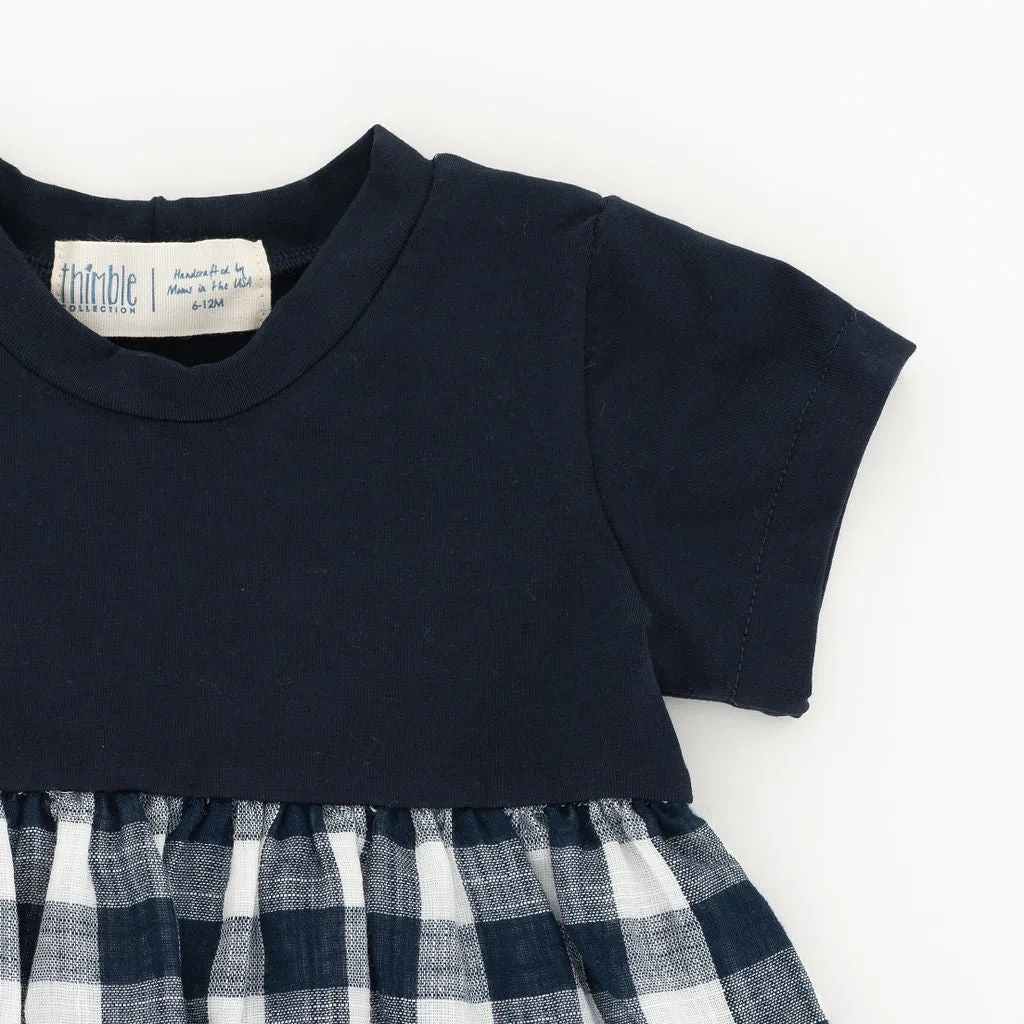 Playground Dress in Midnight Gingham