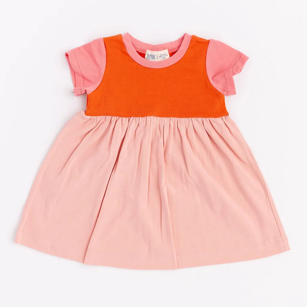 Playground Dress in Rose Colorblock