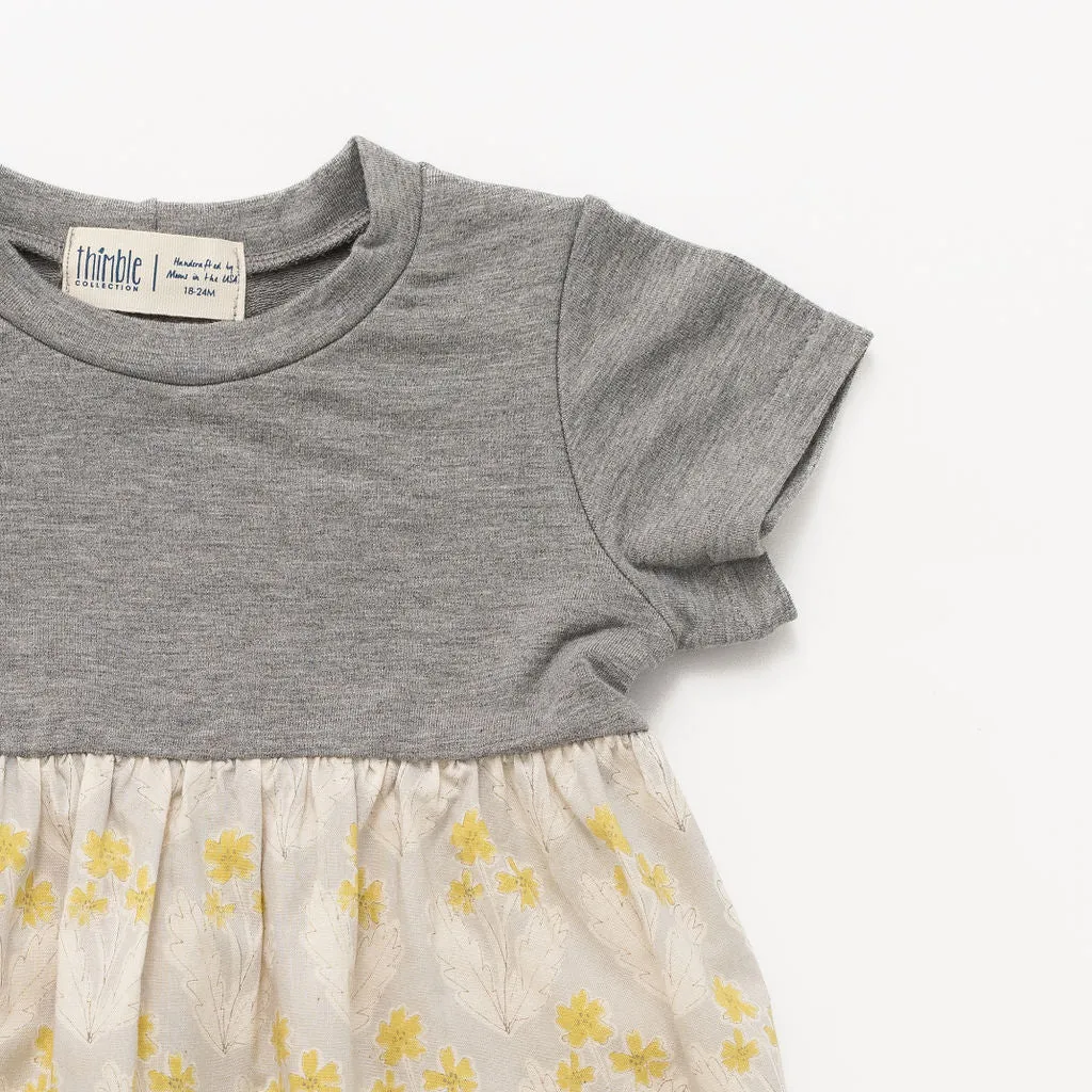 Playground Dress in Stone Blooms