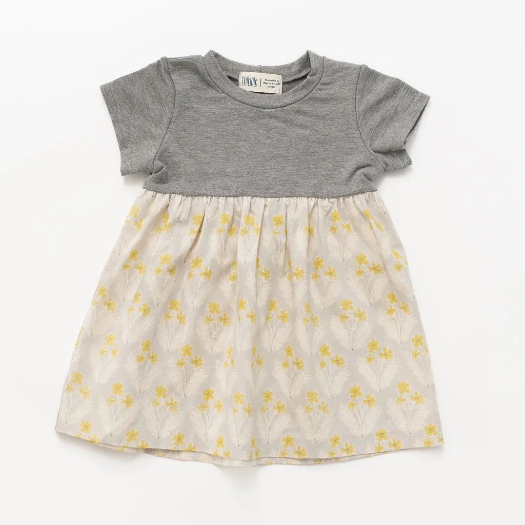 Playground Dress in Stone Blooms