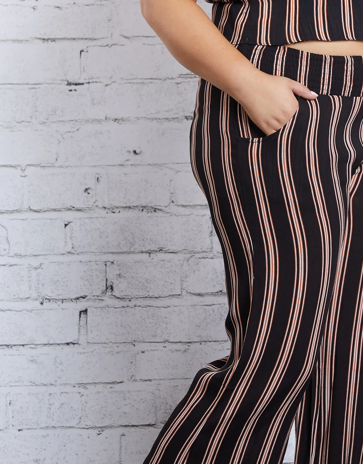 Plus Size Downtown Feels Striped Pants