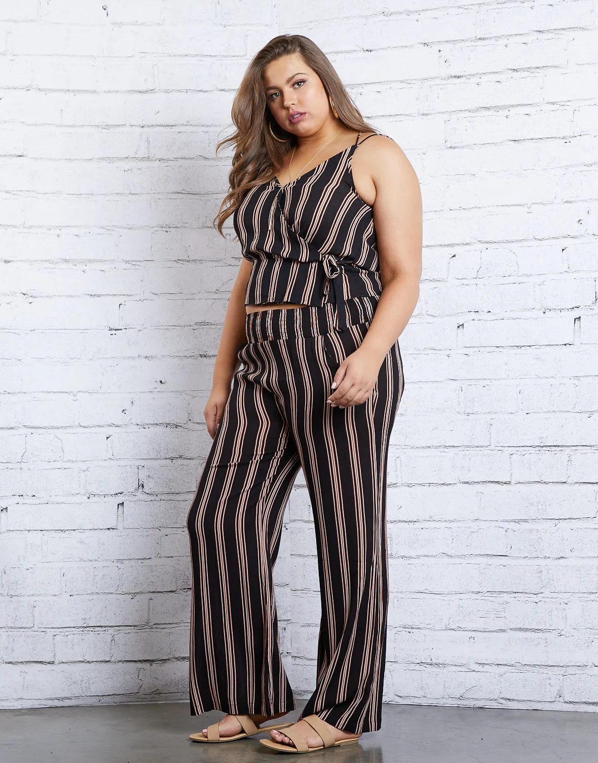 Plus Size Downtown Feels Striped Pants