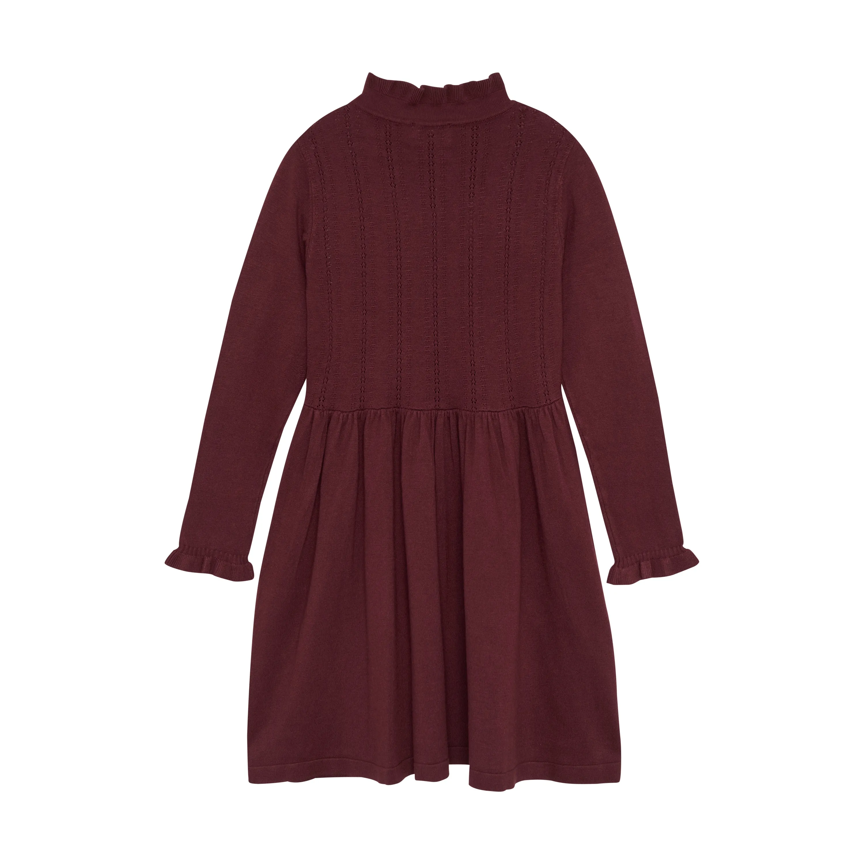 Pointelle Dress- Tawny Port