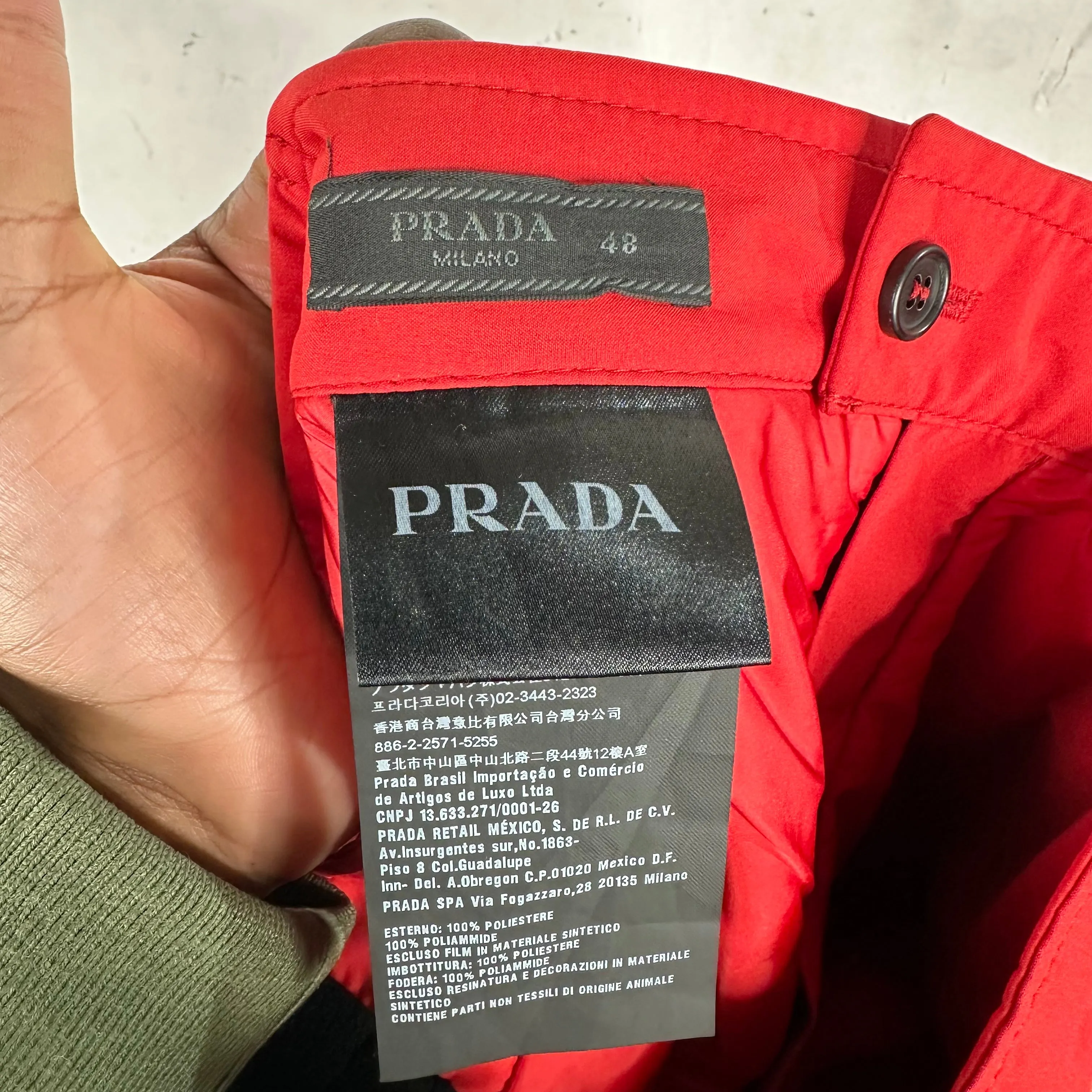 PRADA Red Insulated Ski Trousers