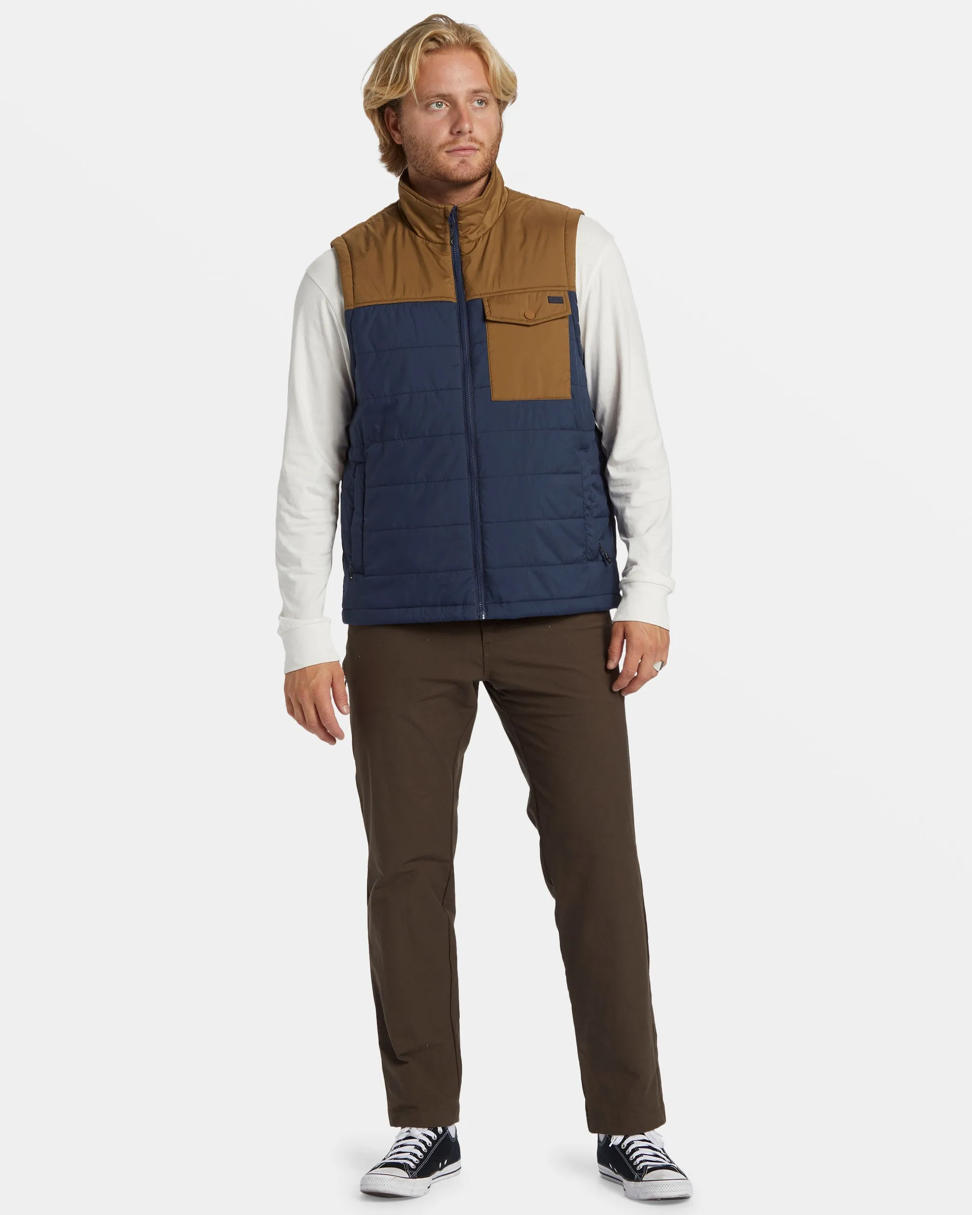 Prism Vest Quilted Vest - Dusty Navy